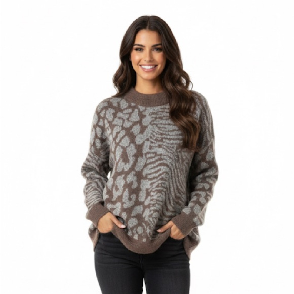 Vero moda size xl. Animal print brown